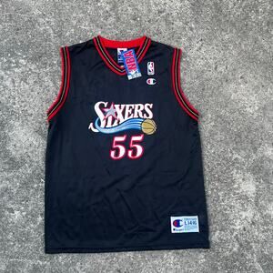 Vitnage Dikembe Mutumbo / Philadelphia 76ers Champion Jersey - Kids Large - NWT
